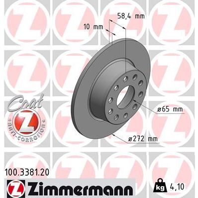 ZIMMERMANN FREN DİSKİ ARKA T-ROC-KAROQ-ATECA-LEON-Q2 2017 0986479F23 (5Q0615601)