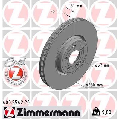 ZIMMERMANN FREN DISKI ON MERCEDES W177 V177 W247 C118 X118 H247 X247 (A2474211912)