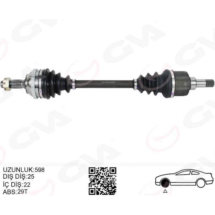 GVA KOMPLE AKS SOL ON PEUGEOT 306 7B.N3.N5 1.6I M-T ABSLI 29 DIS 93-02 (3272.1H)