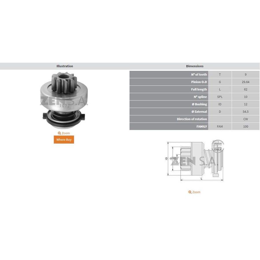 ZEN MARS DISLISI 9 DIS CITROEN JUMPER / FIAT DUCATO / PEUGEOT BOXER 2.5 TD (5502)