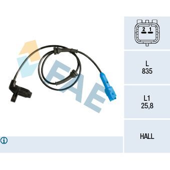 FAE ABS DEVİR SENSÖRÜ ÖN PEUGEOT P206 98 13 (4545.99)