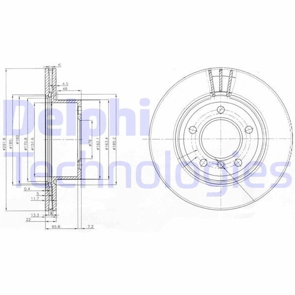 DELPHI FREN DISKI ON BMW E81 E82 E87 E88 E90 (34116854997)