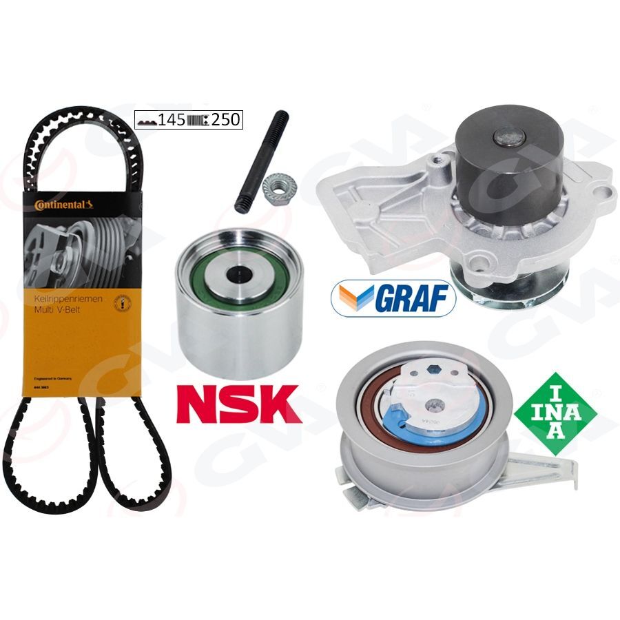 GVA DEVİRDAİMLİ EKSANTRİK GERGİ KİTİ POLO-FABIA 14>IBIZA IV 15>A1 14> CUSA-CUSB-CYZA-CYZB (04B109244B)