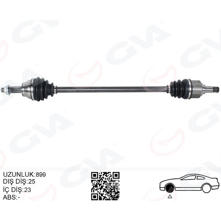 GVA ÖN AKS KOMPLE SAĞ FORD ESCORT V- VI 1.4 - 1.8 16V- 1.8D 90>01 (1014109)