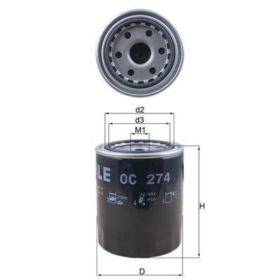 MAHLE YAĞ FİLTRESİ H100 93-00 H-1 97-00 STAREX 97 > 2.5D - 2.5TD (2630042000)