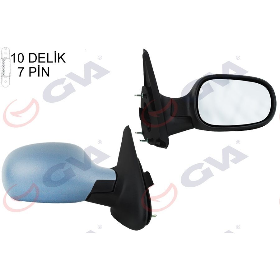 GVA DIŞ DİKİZ AYNASI SAĞ MEGANE 99> ELEKTRİKLİ ISITMALI SENSÖRLÜ ASTARLI 7 FİŞ VM-129EHPSR (7700431470)