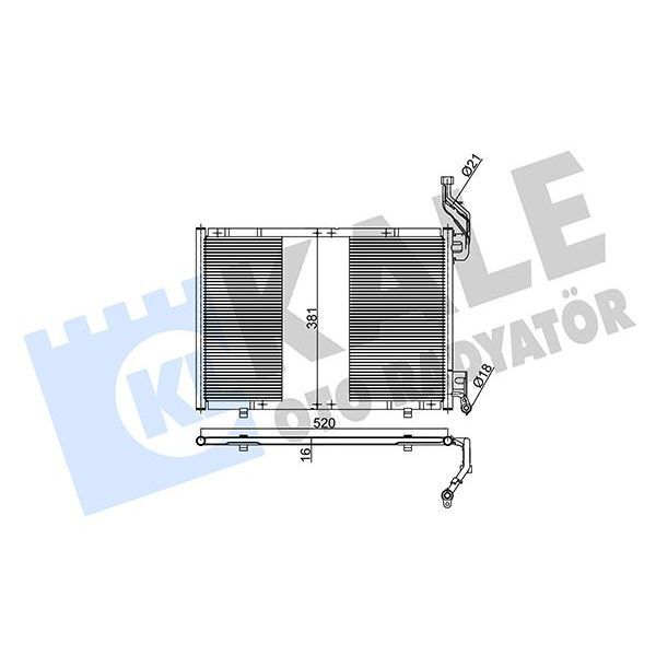KALE RADYATOR KLIMA RADYATORU FORD B MAX 12 FIESTA VI 1.6 TDCI 12 MT - KURUTUCU YOK (2001185)
