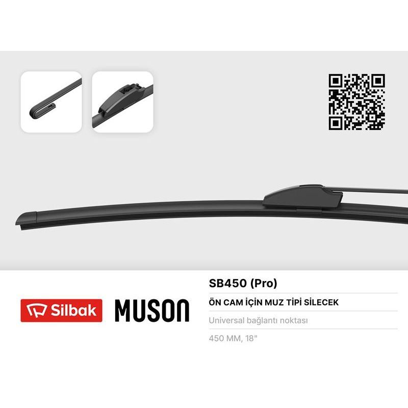 SILBAK SİLECEK SÜPÜRGESİ 450MM MUZ TİPİ ÜNİVERSAL