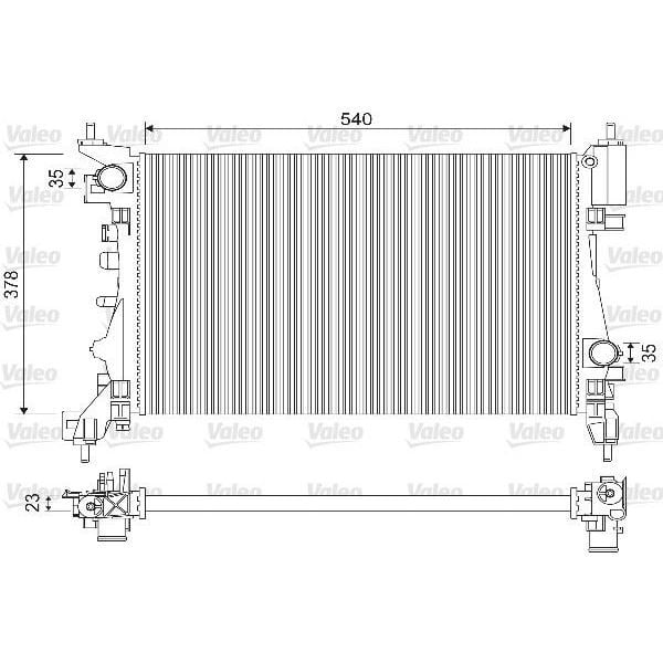 VALEO MOTOR SU RADYATÖRÜ OPEL CORSA D-CORSA E 1.2-1.4 A12XER A12XEL B12XEL A14XER B14XER 11 540X378X23 (1300312)