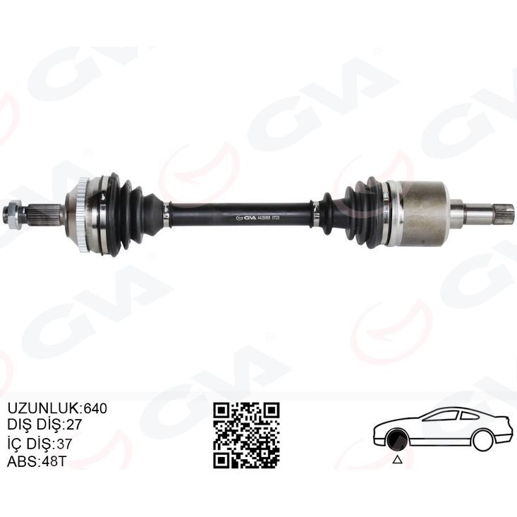GVA KOMPLE AKS SOL ON FIAT SCUDO 220P 1.9 TD 96-06 ABSLI (9617408180)