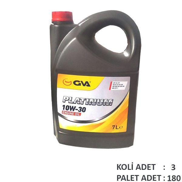 GVA MOTOR YAĞI 10W30 7 LT PLATINUM TAM SENTETİK API SL/CF (10W30)