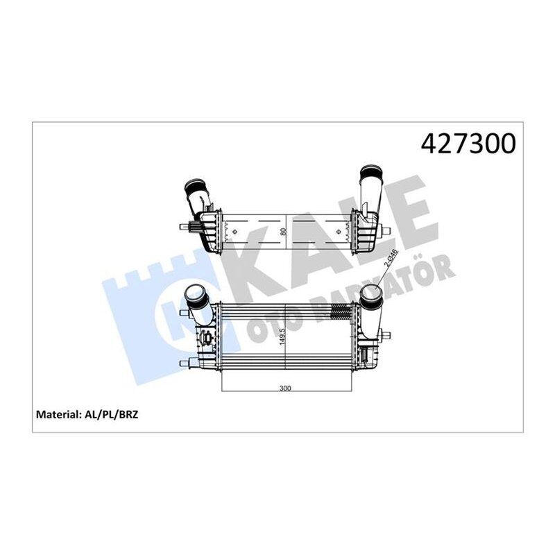 KALE RADYATOR İNTERCOOLER AL/BRZ TRANSIT COURIER /FIESTA IV-B-MAX 1.0 ECOBOOST 2018- I AKIŞLI (JT766K775AA)