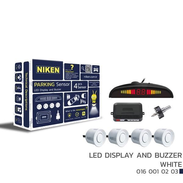 NIKEN PARK SENSÖRÜ LED EKRAN SES İKAZLI BEYAZ 22MM