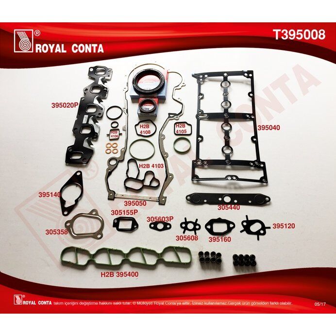 ROYAL MOTOR TAKIM CONTA SKC SİZ DOBLO-CORSA-IDEA-PUNTO-PANDA 1.3 JTD