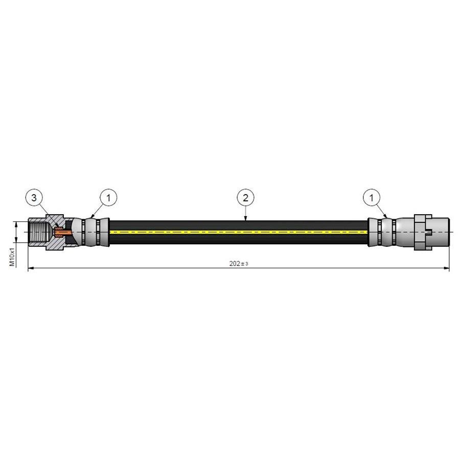 CAVO FREN HORTUMU ARKA BMW E81 E82 E87 E88 E90 E91 E92 E93 E84 (34306798523)
