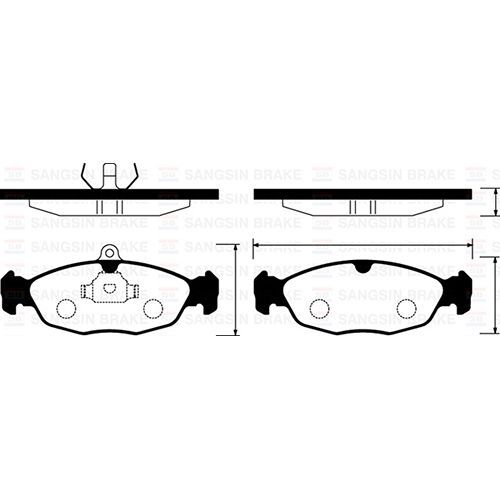 SANGSIN ÖN FREN BALATA OPEL ASTRA F / CORSA A B / VECTRA A / TIGRA 94-00 / COMBO 1.4L 1.6L 1.7L D 92-00 (1605087)