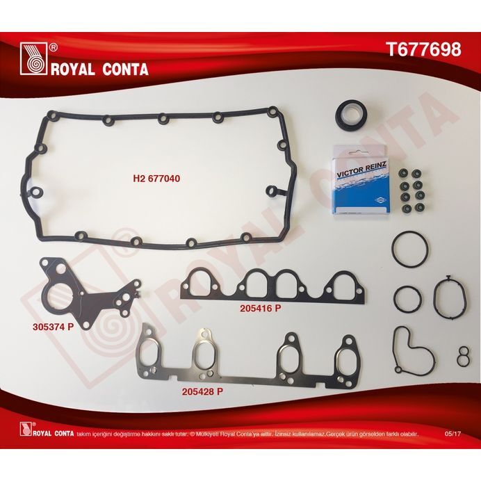 ROYAL ÜST TAKIM CONTA BORA-CADDYIII-GOLF4-5 PASSAT-POLO-T5 1.9 TDI ASZ BXE AVF AVB AWX AXB BJB BXE BDJ