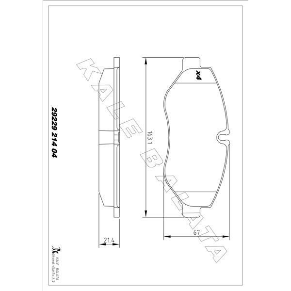 KALE BALATA ÖN BALATA DAILY III 2.3-3.0 06 > 3.5 TON ÜZERİ (42555881)