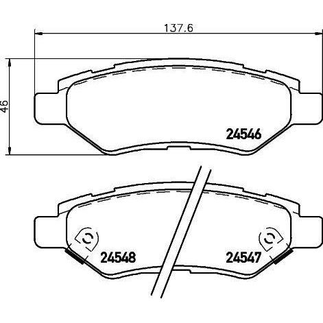 VALEO ARKA DİSK FREN BALATASI CADILLAC CTS 2.8/3.0/3.6 01/08> CHEVROLET CAMARO 3.6 09/09 - 12/15 (25814674)