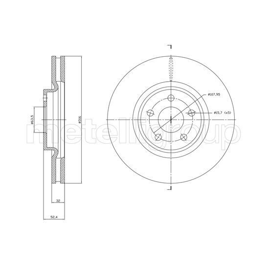 CIFAM ÖN FREN DİSK AYNA GALAXY 17> S-MAX 17> (2216733)