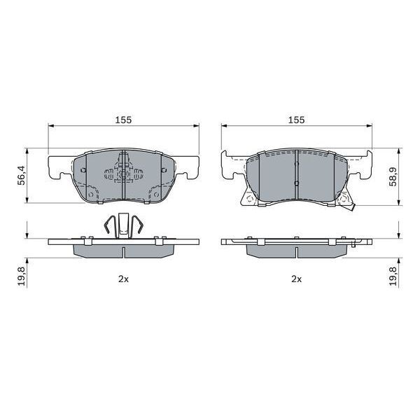 SANGSIN ÖN FREN BALATA OPEL ASTRA K 15-> (13478300)