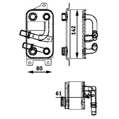 MAHLE OTOMATIK SANZIMAN YAG SOGUTUCUSU BMW E60 E61 E63 E64 E65 E66 (17217519213)