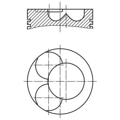 MAHLE PİSTON JETTA CADDY 2,0TDI 3,4 SİL. BMM BMP (8100MM) (038107065HL)