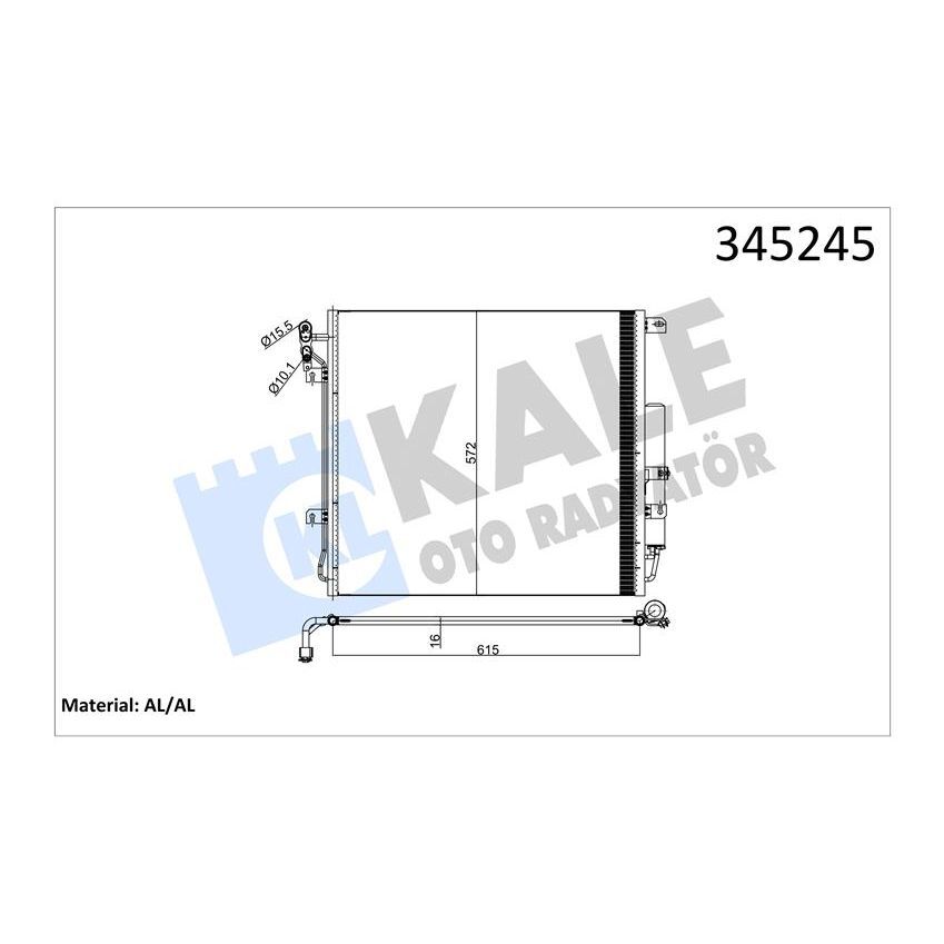KALE RADYATOR KLIMA RADYATORU DISCOVERY 3 L319 04 09 RANGE ROVER SPORT I L320 06 10 (JRB500030)