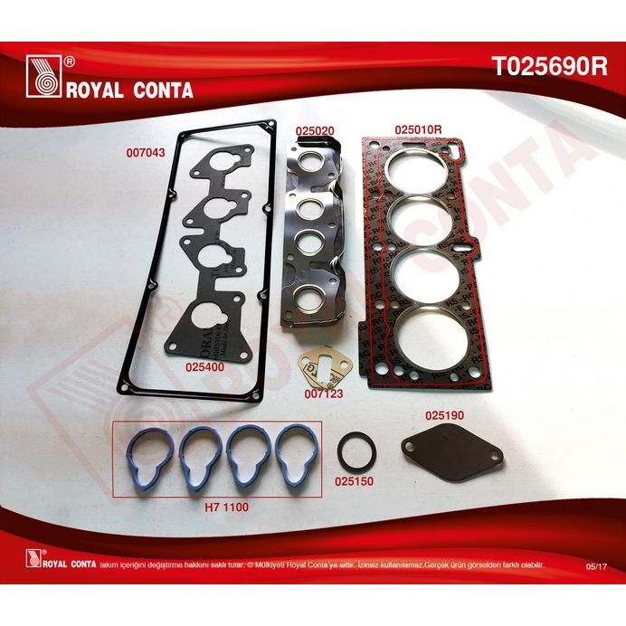 ROYAL ÜST.TAKIM CONTA STD. R19-CLIO-MGN-1.6 K7M ENJ 8V