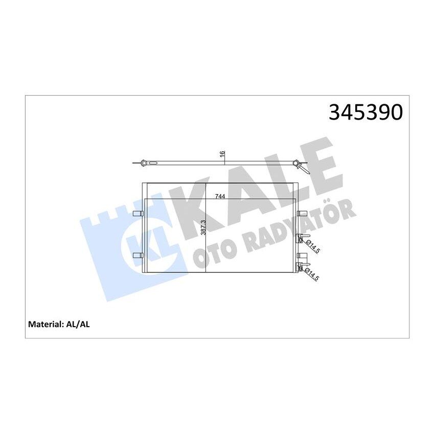 KALE RADYATOR KLIMA RADYATORU TRANSIT V347 V348 2.2TDCI 100PS 120PS 130PS 2.4TDCI 100PS 115PS 140PS 07 > (1371571)