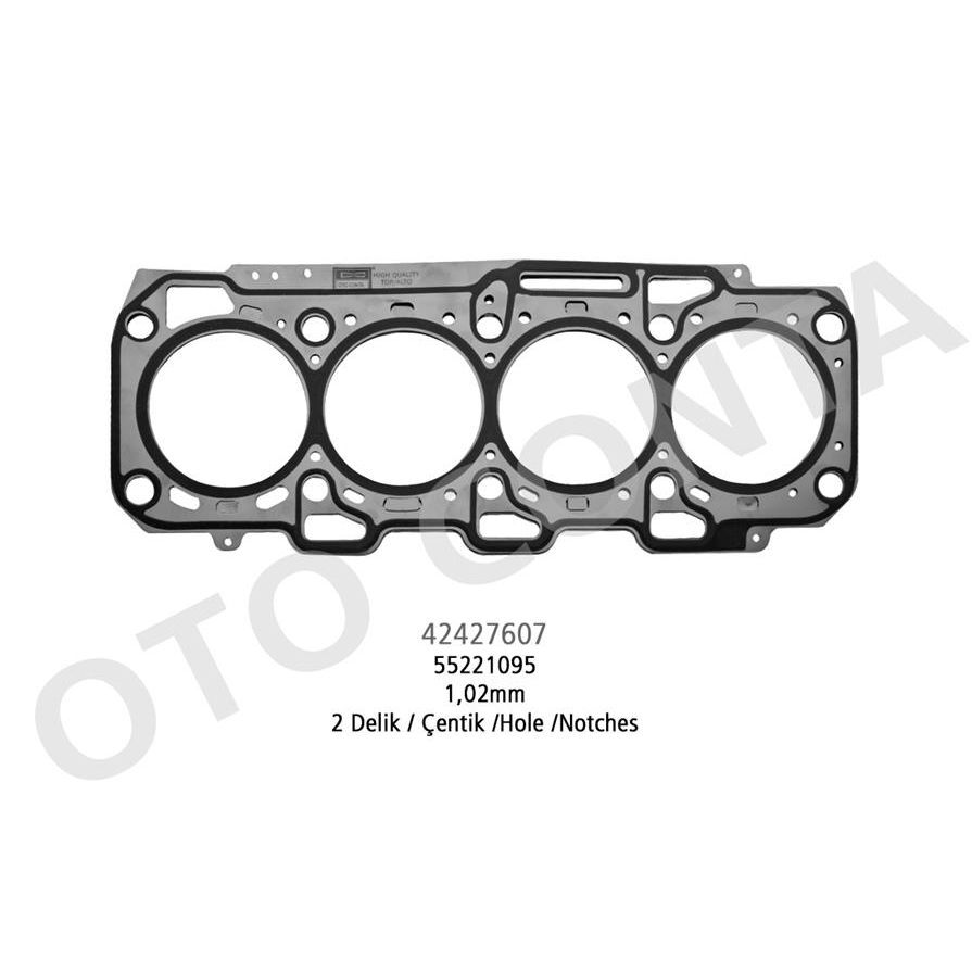 OTOCONTA SİLİNDİR KAPAK CONTASI FIAT DOBLO 10> LINEA 07> BRAVO II 07>14 500L 12>18 EGEA 16>20 500X 14> ALFA ROMEO GIULIETTA 10>16 MITO 09>15 1.6D MTJ 1.02MM (55208990)