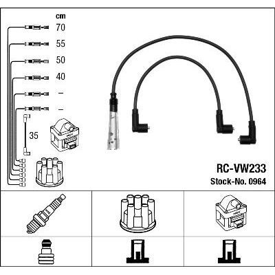 NGK BUJİ KABLO TAKIMI POLO III 94>96 (032905483G)