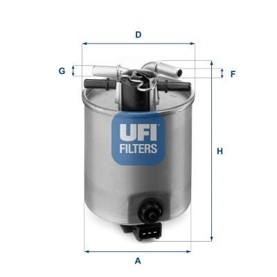 UFI YAKIT FİLTRESİ SU SENSÖR BAĞLANTILI NISSAN QASHQAI 1.5L DCI K9K J10DE 06-13 / RENAULT KOLEOS 2.0DC İ 110-127KW/150-173PS 08> OE (16400JX52B)
