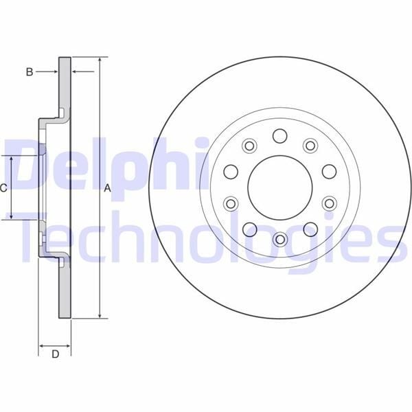 DELPHI FREN DİSKİ ÇİFTLİ PAKET - BOYALI. DELİKSİZ ARKA JEEP CHEROKEE 11/2013 > (04779885AB)