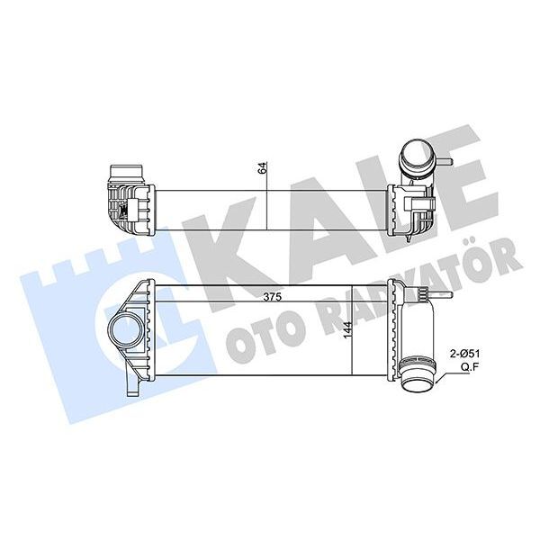 KALE RADYATOR TURBO RADYATÖRÜ KANGOO III 2010>KLIPSLI GEÇMELİ (144963234R)