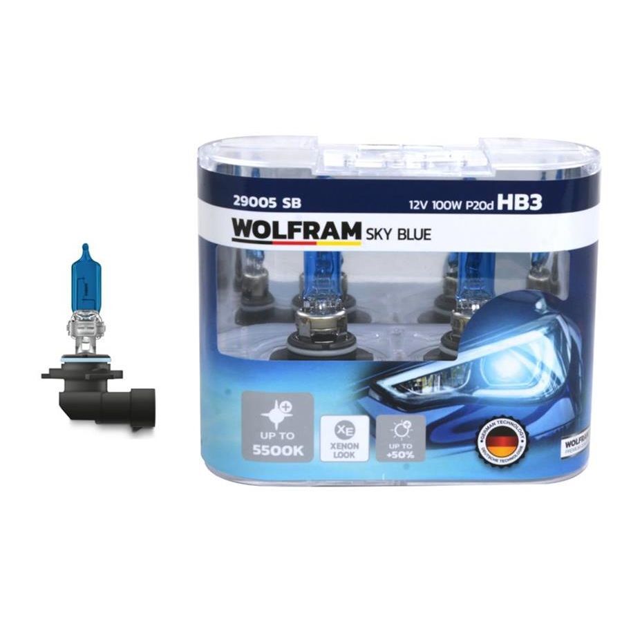 WOLFRAM AMPUL 12V HB3 100 P20D SKY BLUE BEYAZ IŞIK