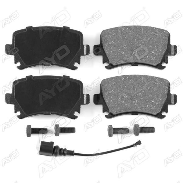 AYD ARKA BALATA PASSAT-CC-CADDY-GOLF5-GOLF6-JETTA-A3-A6-LEON-OCTAVIA-SUPERB 04 CİVATALI FİŞLİ (1K0698451G)