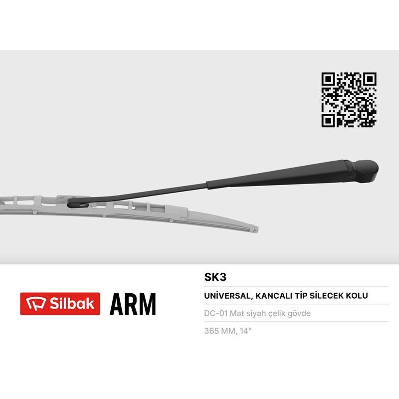 SILBAK SİLECEK KOLU 380MM R12TX.GTS.TSW-TOROS ESKİ MODEL KANCALI