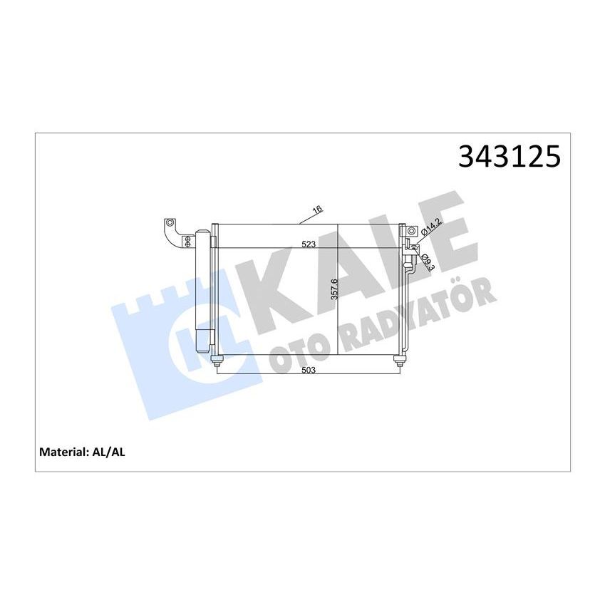 KALE RADYATOR KLİMA KONDENSERİ KIA RIO II AL-AL (976061G300)