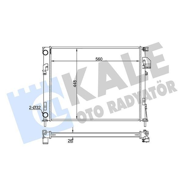 KALE RADYATOR SU RADYATÖRÜ RENAULT TRAFIC II-OPEL VIVARO-NISSAN PRIMASTAR 1.9DCI-DTI 2.0 2.0 16V 01 MT BRAZING 560X448X26 2140000QAS-4408645-4414161-4414691-91166000-91166001-91169066-7711135144 (2140000QAN)