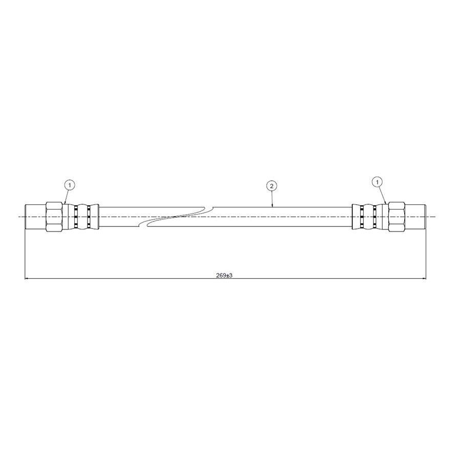 CAVO ARKA FREN HORTUMU P206 1.1 . 1.4. 1.6 . DIESEL 98> (480693)