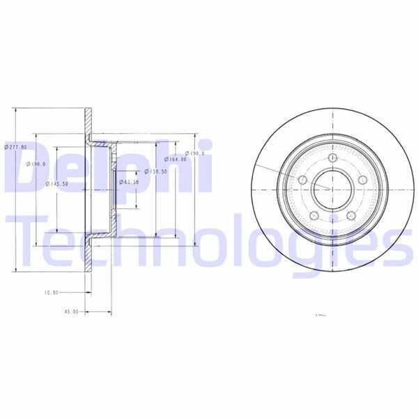 DELPHI ARKA FREN DISK AYNASI CONNECT 1.8TDCI 02>13 ABS LI (2T142A315BC)