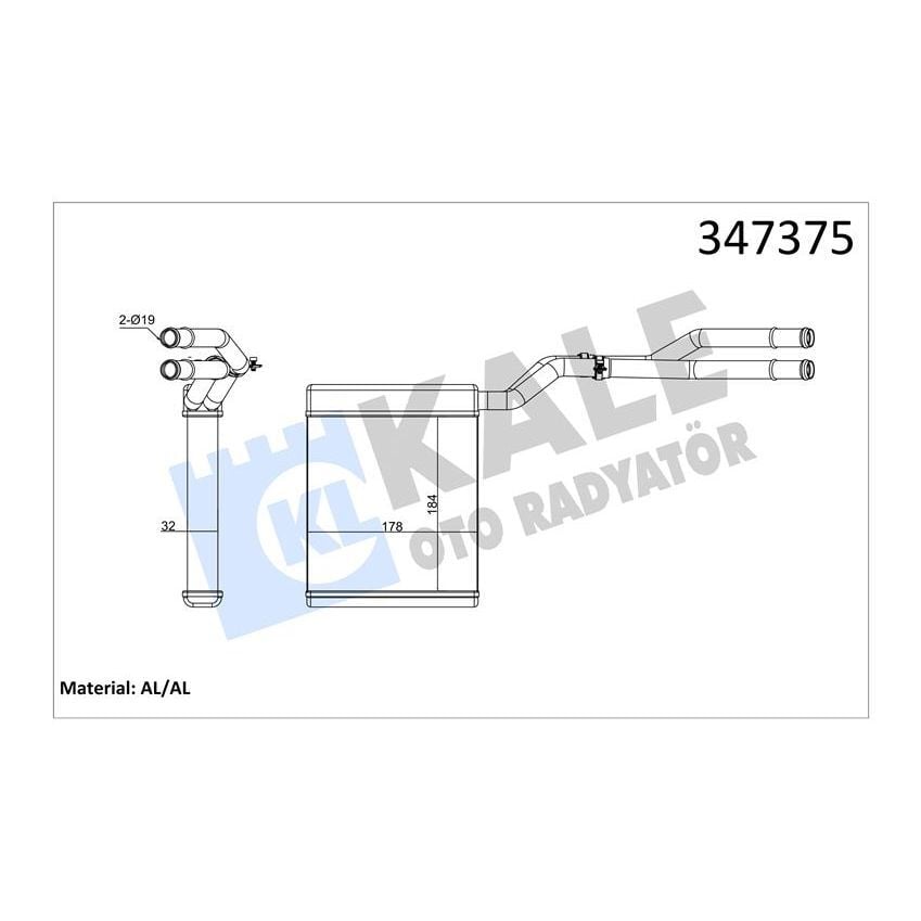 KALE RADYATOR KALORIFER RADYATORU MONDEO IV 07 14 S MAX GALAXY 06 15 (1376873)