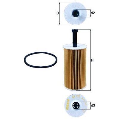 MAHLE YAĞ FİLTRESİ PARTNER-BERLINGO 96- -P106 97- -P206 98- -P306 93-01 -P307- C3 02 - 1.4-1.6 16V (1109.AN)