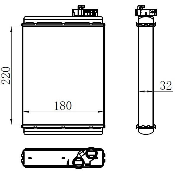 ORIS KALORİFER BRAZİNG HEATER 220X182X32 A4 07 /A5 08 /Q5 08 70231 (8K0.898.037A)