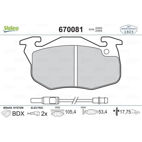 VALEO ÖN BALATA R9-R11-R19 CLIO-EXP-P106-P206 (7701202711)