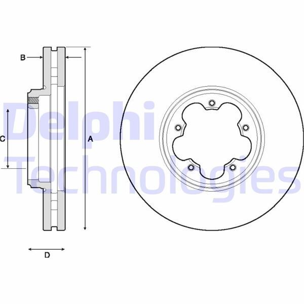 DELPHI ON FREN DISKI AYNASI TRANSIT CUSTOM V362 12 ARKA TEK TEKER CAP 288 33 (2110010)