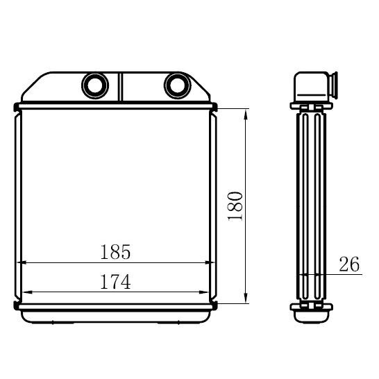 ORIS KALORİFER RDAYATÖRÜ BRAZİNG L200 180X174X26 (MR315932)