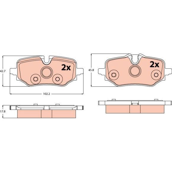 TRW FREN BALATASI ARKA BMW F70 F74 F78 U06 U12 U11 U10 . MINI J05 J01 U25 (34208882958)