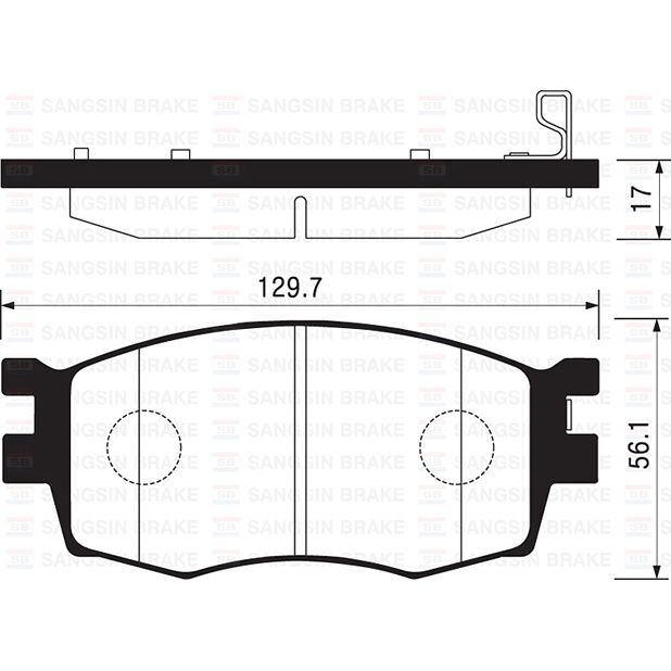 SANGSIN ÖN FREN BALATA HYUNDAI ACCENT ERA 1.4L 1.6L BENZINLI 06-10 1.5L CRDI DIZEL 06- / İ20 1.4L D4FC CRDI DIZEL 08- / KIA RIO 1.4L 1.6L BENZINLI 05- 1.5L CRDİ 06- (581011GA00)